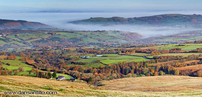 Looking north from the Black Mountain in the Brecon Beacons Looking north from the Black Mountain in the Brecon Beacons