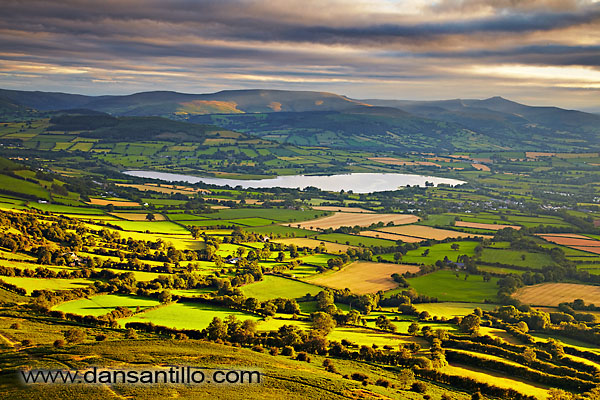 Mynydd Llangorse and Pen y Fan from Mynydd Troed