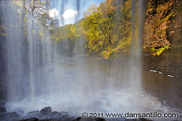 Behind Sgwd Eira, Afon Hepste Behind Sgwd Eira, Afon Hepste
