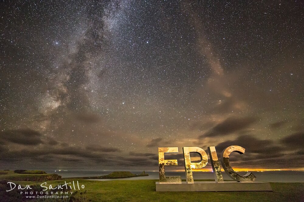 The EPIC sign at Worms Head, Rhossili