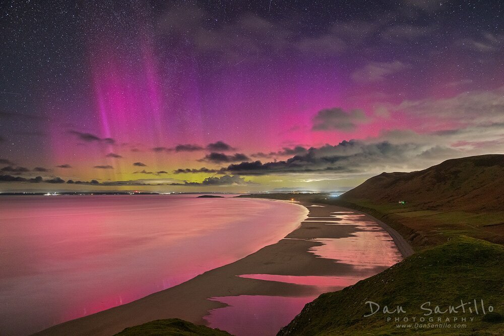 Aurora Borealis over Rhossili Bay