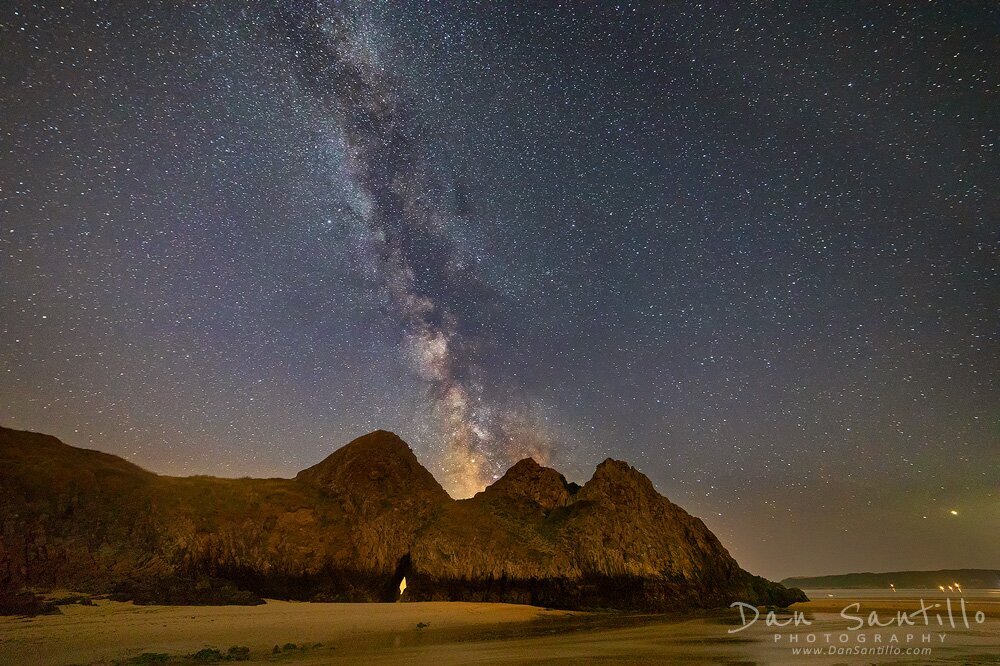 The Milky Way over Three Cliffs Bay
