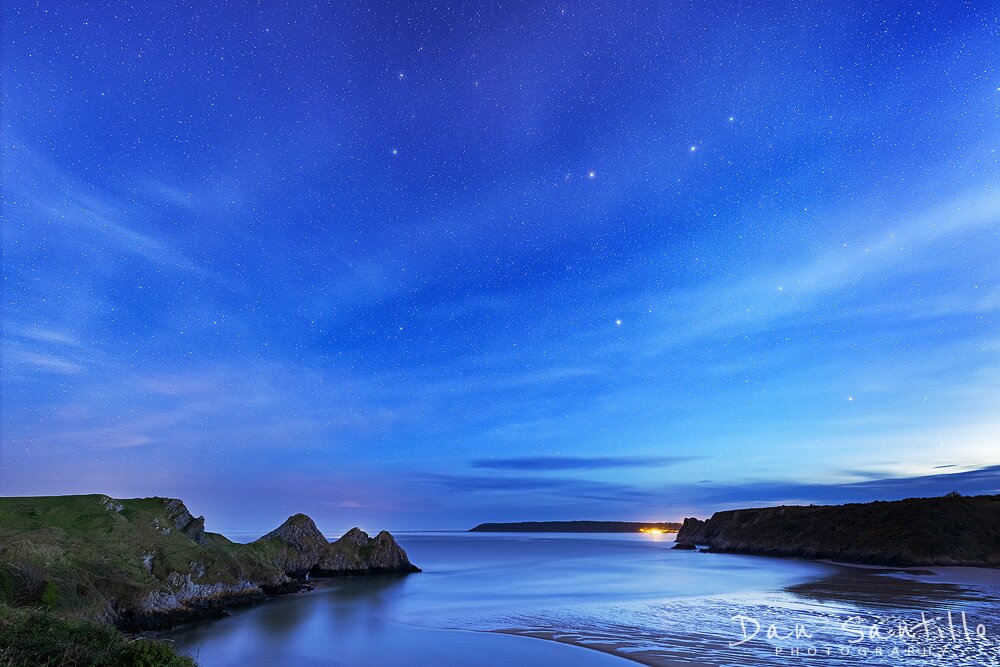Blue Hour at Three Cliffs Bay