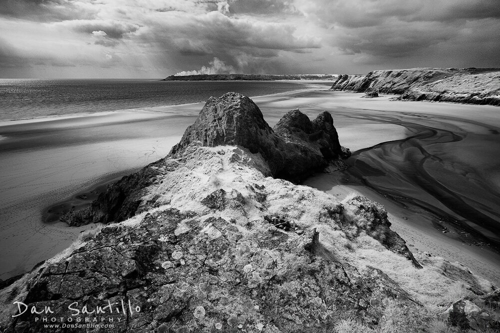 Three Cliffs Bay in Infrared